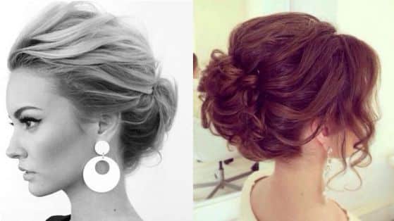 Recogidos cabello corto