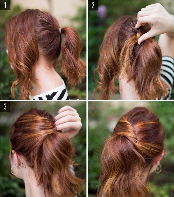Cabello medio peinado sencillo