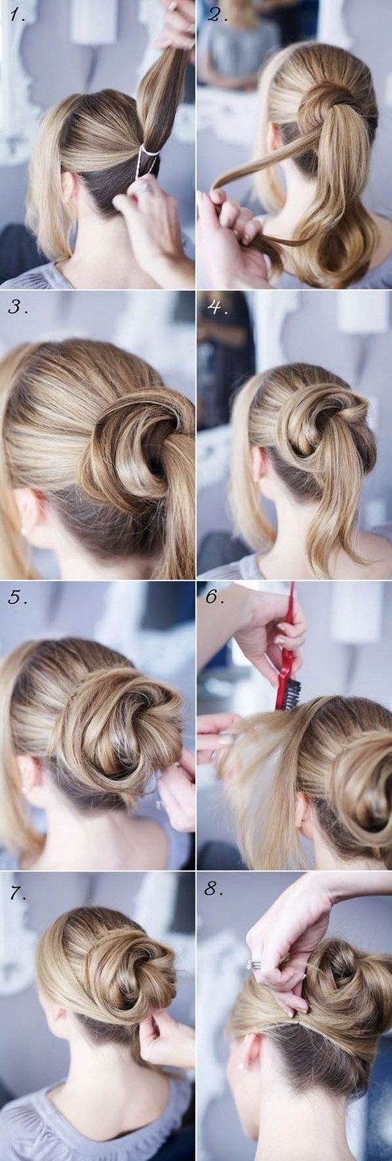 cabello recogido en 8 pasos