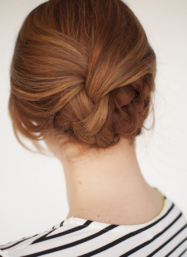 cabello recogido para la noche
