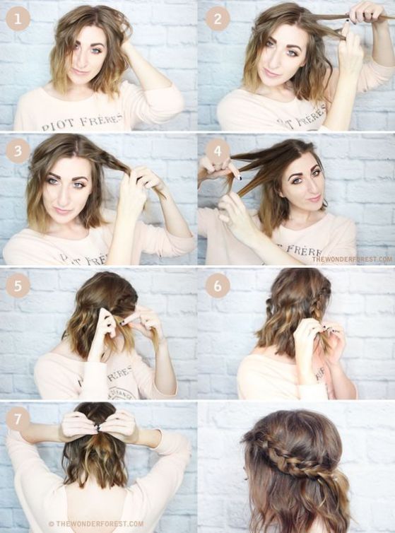 diadema cabello corto tutorial