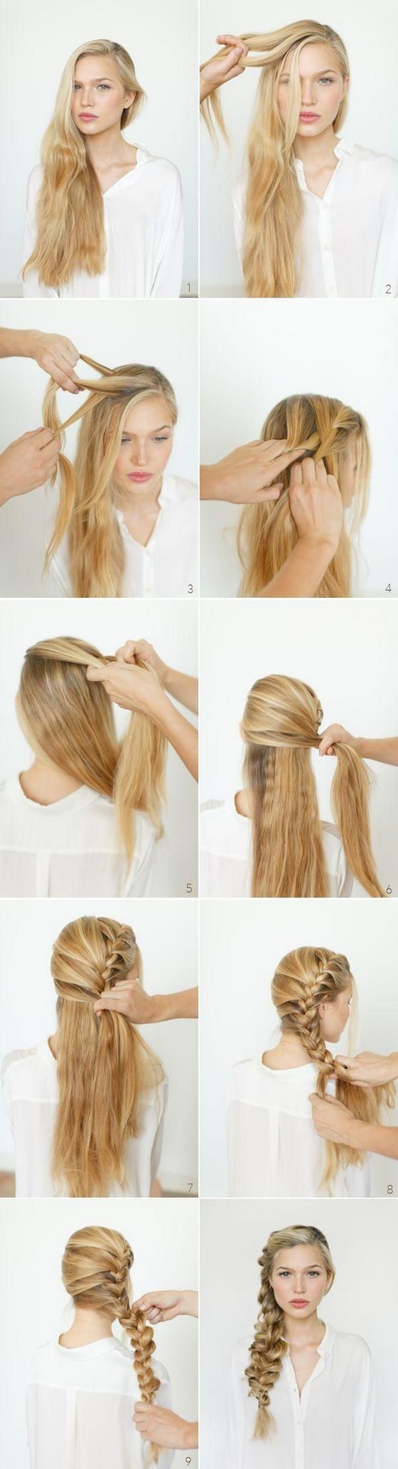 peinado de trenza lateral paso a paso
