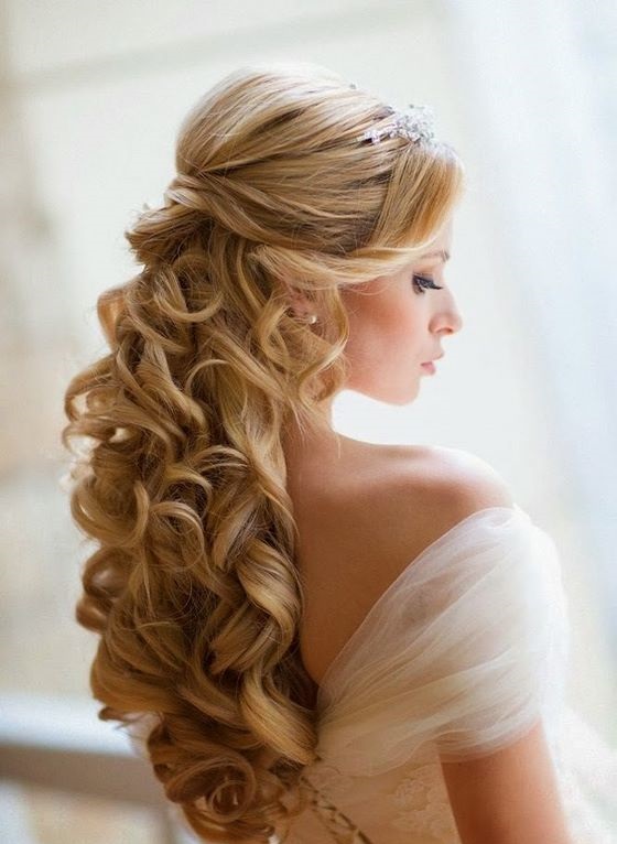 peinados de novia largos