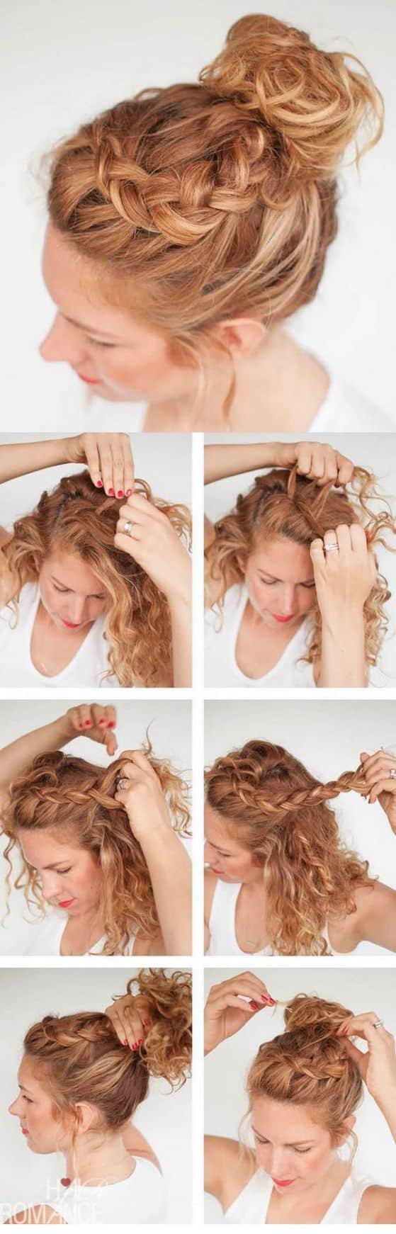peinados fáciles para cabello rizado