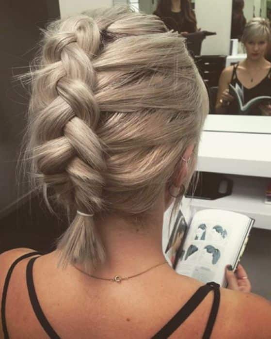 trenza cabello corto