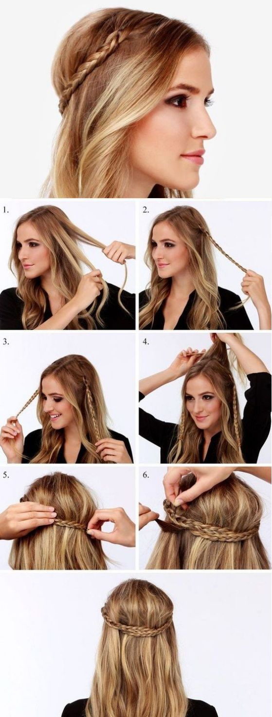 trenza estilo diadema tipo game of thrones