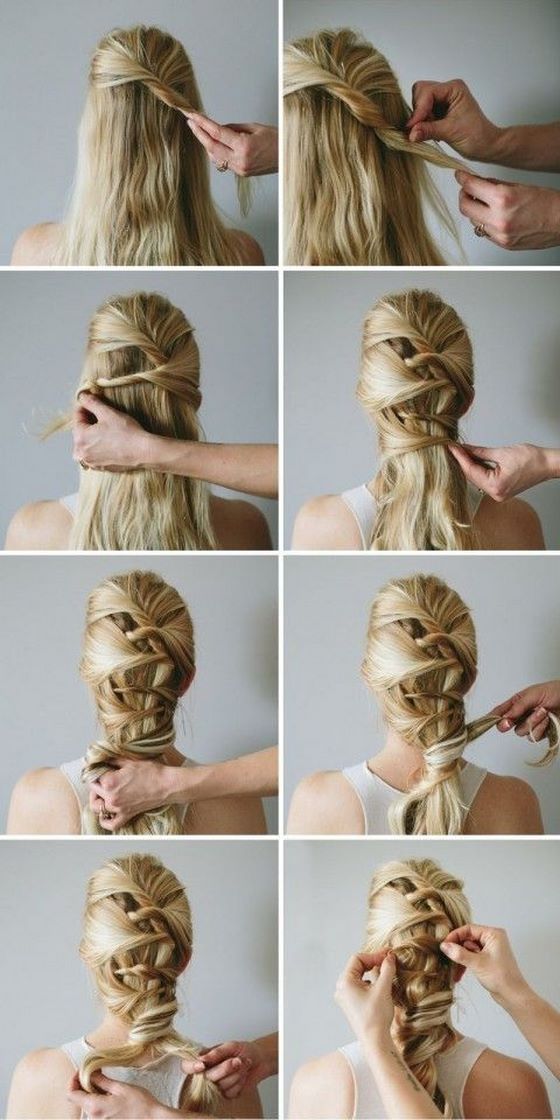 trenza para pelo largo paso a paso