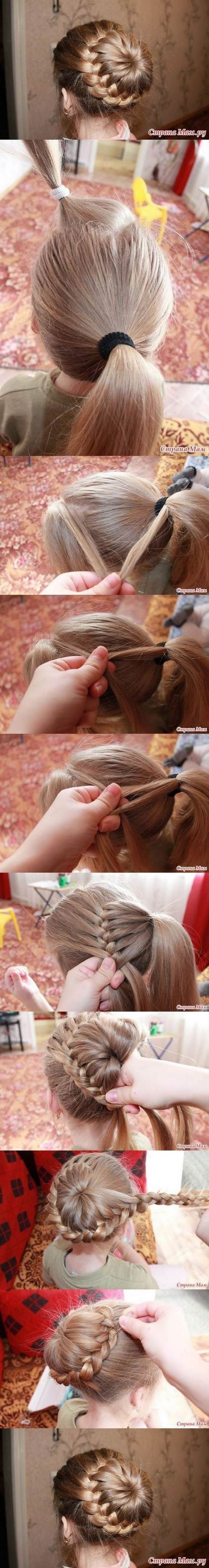 trenzado de pelo en forma de dona