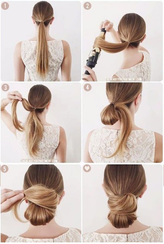 bonito recogido para cabello largo