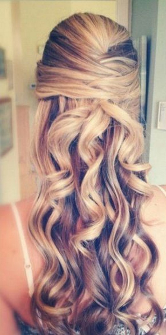 hermosos semirecogido con caida