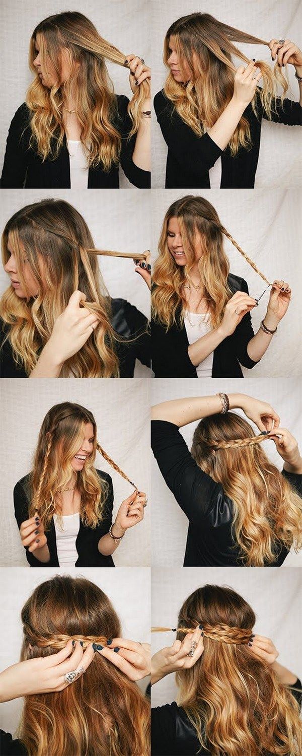 corona de cabello alrededor del pelo