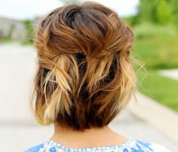 cabello corto con accesorios